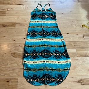 GLAM Aztec Razor Back Maxi Dress | Size Small